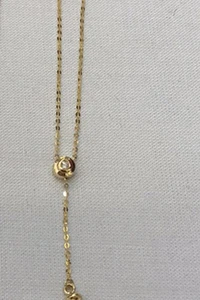 Sinya 18 К Au750 Золотая инкрустация Колье 0.023ct настоящий бриллиант с 9 мм натуральным жемчугом Y Стиль ожерелье для женщин девушек хорошее ювелирное изделие - Цвет камня: yellow gold color
