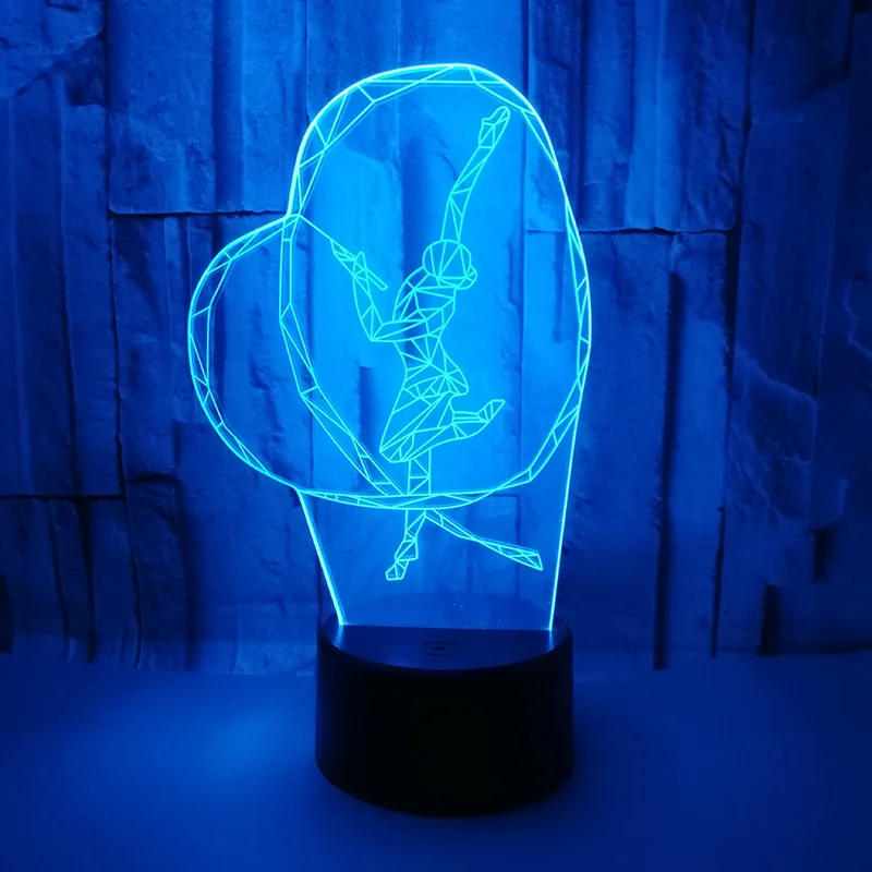 

Novelty 3D Lamp Gymnastic LED USB Lamp Touch 7 Color Changing Table Night Light Bedside Decoration LED Lamp Dropship