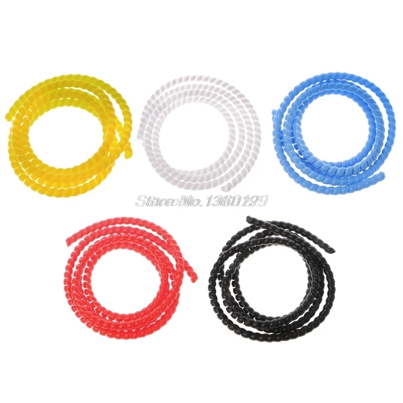 

10mm wire Receive power cord make it in perfect order five color spiral bands diameter Cable casing Cable Sleeves Winding pipe
