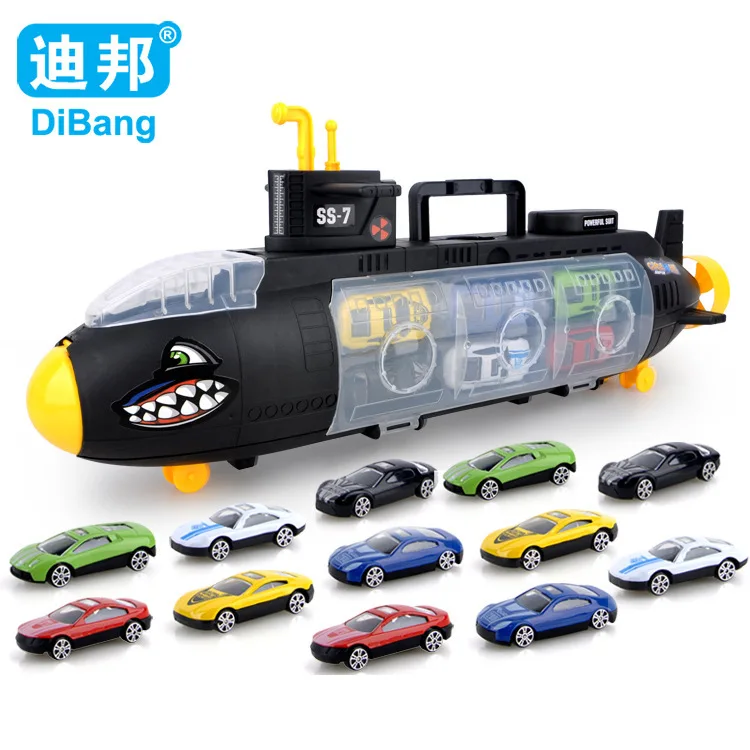 

Children's Toy Big Size Shark Submarines Contain 12 Models Of Alloy Cars