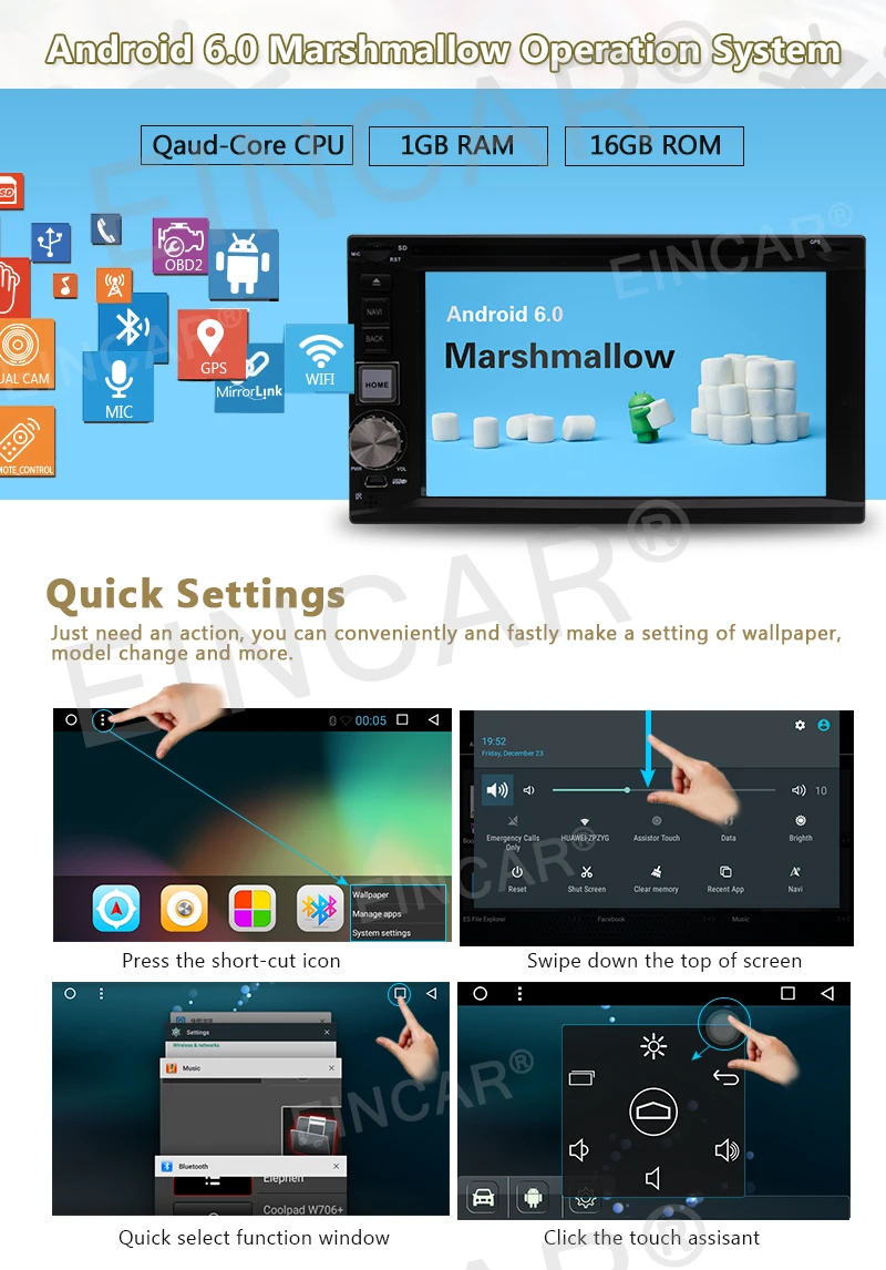Top Android 6.0 Car Radio 2Din GPS Car Stereo with Navigation DVD Player Headunit Supprt USB/SD/WiFi/OBD2/Cam-in/Phone Mirror+Camera 3 Top Android 6.0 Car Radio 2Din GPS Car Stereo with Navigation DVD Player Headunit Supprt USB/SD/WiFi/OBD2/Cam-in/Phone Mirror+Camera 3
