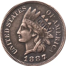 1888/7 индийские головы центов копия монет