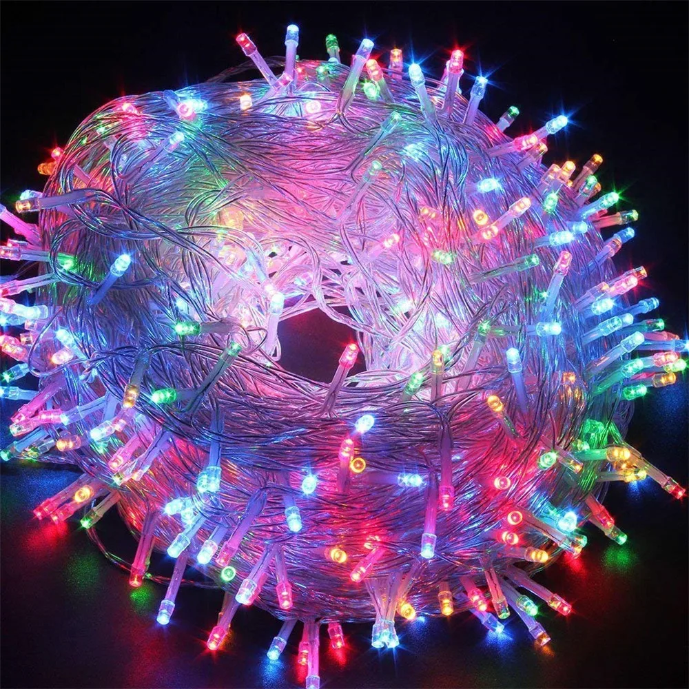 

AC220V 100M 600 Leds Indoor and Outdoor String Lights 8 Modes Christmas Fiary decoration EU plug