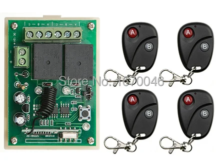

DC12V 2CH RF Wireless Remote Control Switch System teleswitch Transmitter with Two-button Receiver Smart Home Switch