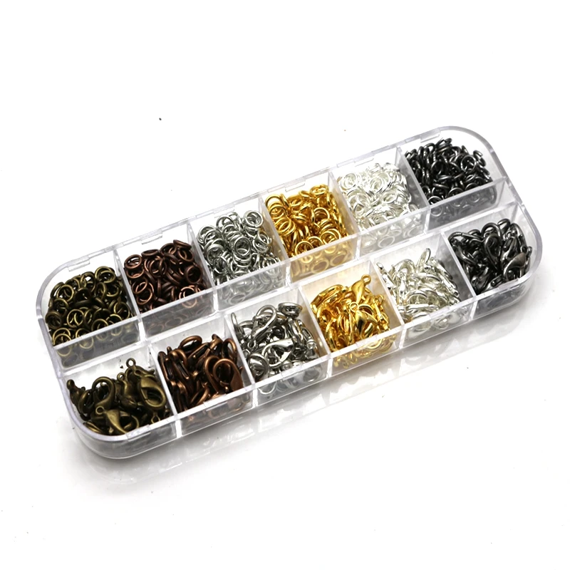 

DIY Jewelry Parts 10mm12mm Lobster Buckle Open Ring 6 Color Combination Buckle