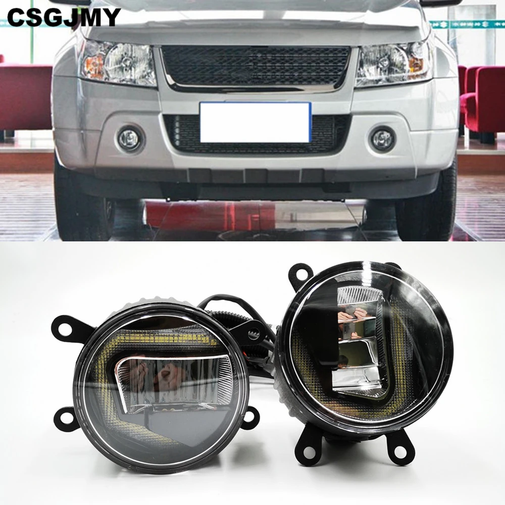 

1Set 3-IN-1 Functions Auto LED DRL Daytime Running Light Car Projector Fog Lamp signal light For Suzuki Grand Vitara 2007 - 2012