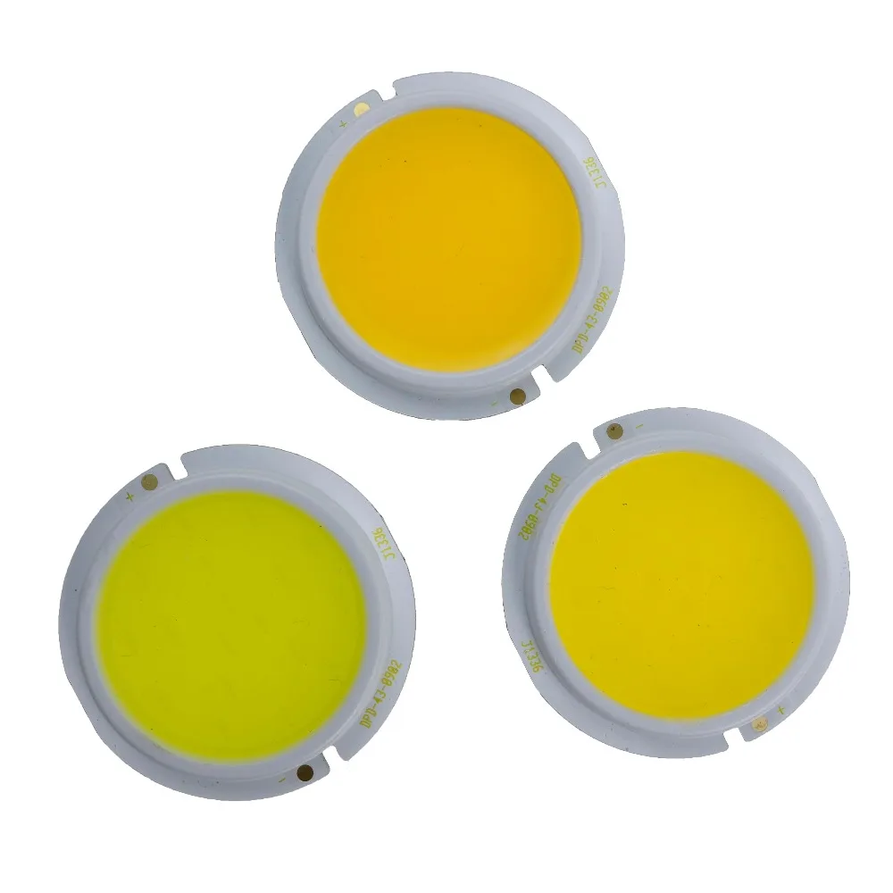 

9W Round COB Chip WarmWhite/White/Cool LED For Down Light Ceiling Lamp COB LED Surface light source for On Board bulb DC27-29V