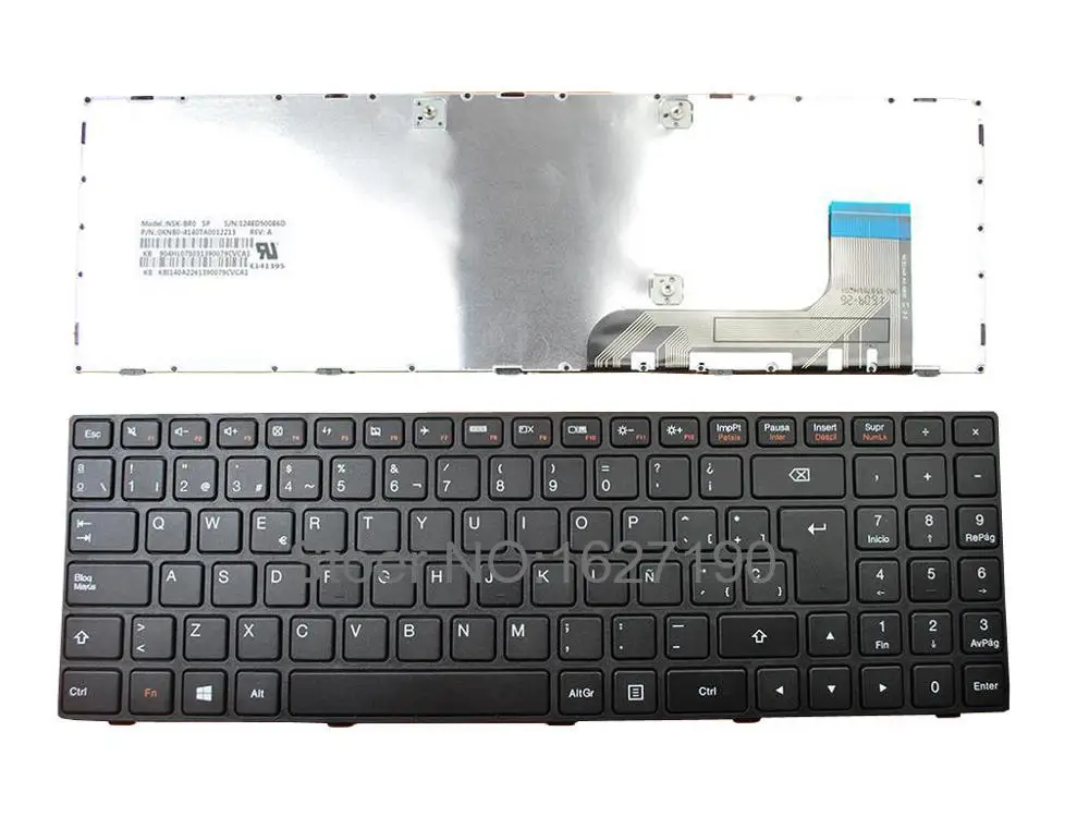 

SP испанская клавиатура для ноутбука LENOVO Ideapad 100 15, черная рамка, WIN8, Новые клавиатуры для ноутбука