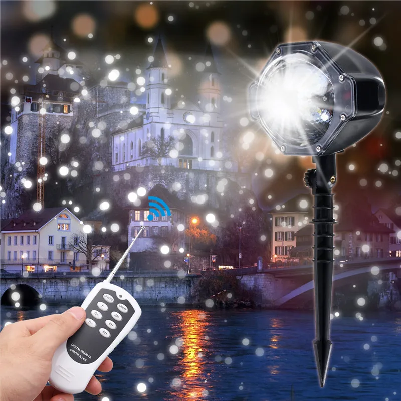 

Christmas Laser Snowflake Projector LED Christmas Garden New Year Snowflake Light Outdoor Beautiful Snowscape Manufacturing