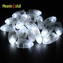 100 шт./лот, белые светодиодные воздушные шары, мини-лампы для бумажных фонарей, свадеб, вечеринок, дней рождения, Хэллоуина, Декор