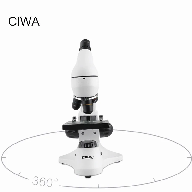 CIWA 1600X биологический Профессиональный окуляр микроскоп Студенческая Лаборатория увеличение образовательный монокулярный Объектив Микроскоп