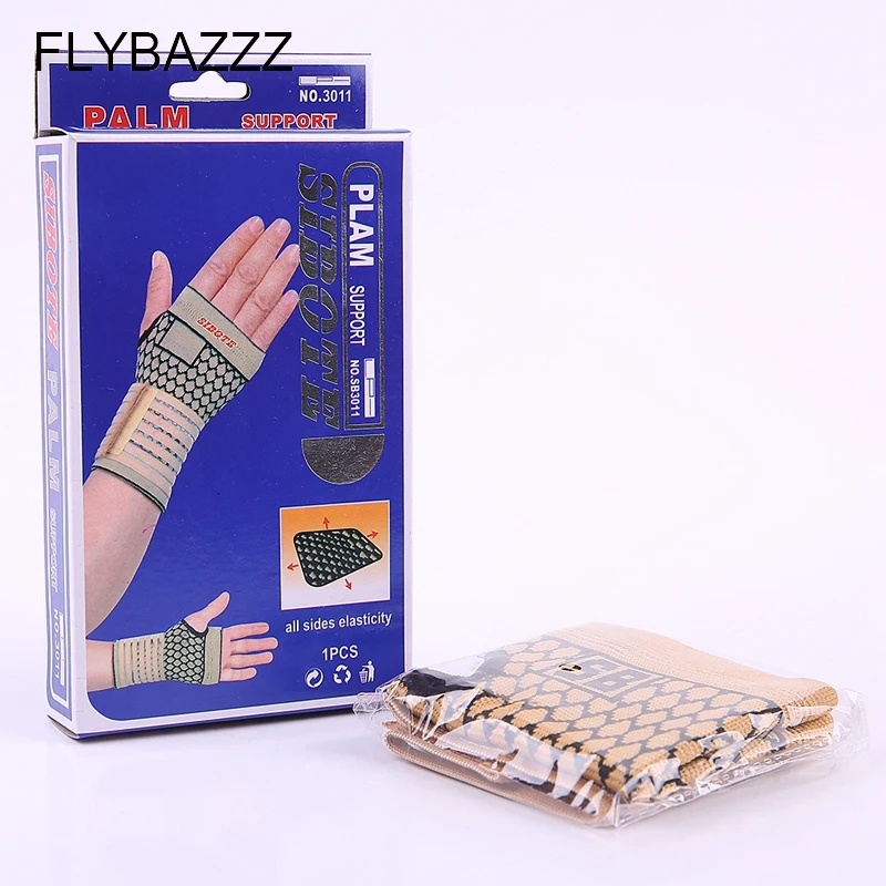 FLYBAZZZ 1PCS High Elastic Bandage Fitness Yoga Hand Palm Brace Wrist Support Crossfit Powerlifting Gym Wraps Palm Pad Protector (2)