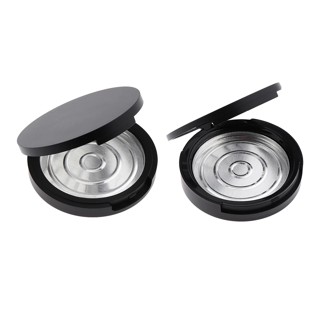2 Pack Compact Empty Makeup Palette Cases with Mirror for Eye Shadow, Blush, Bronzer