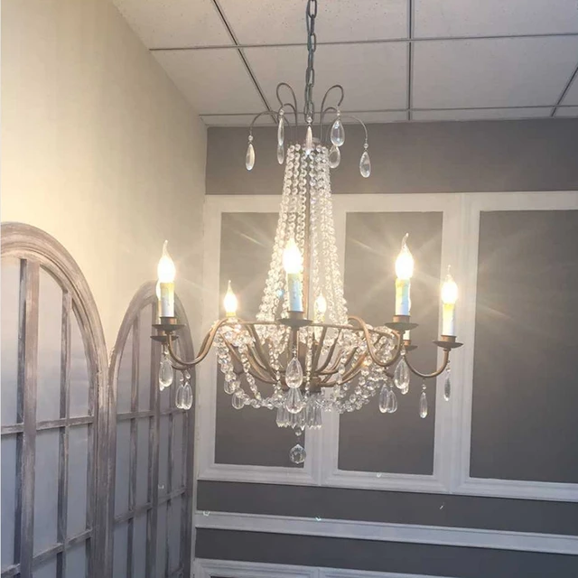 Modern Candle Holders Antique Style Chandeliers Crystal Lustres Modern candle holders Antique Style chandeliers crystal lustres retro Home decorative Led lamp Vintage chandelier lighting - Modern Candle Holders Antique Style Chandeliers Crystal Lustres