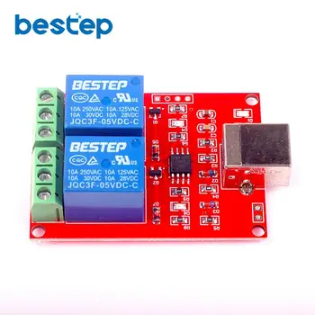 

Two Channel 5V Relay Module USB Control Switch / 2 Way 5V Relay Module / Computer Control Switch / PC Intelligent Control