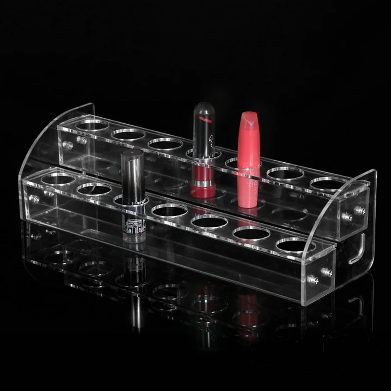 

New Clear Acrylic Lipstick Holder Can be Adjustable to Nail Polish Rack Display Shelf Multi-functional Makeup Tools Organizer