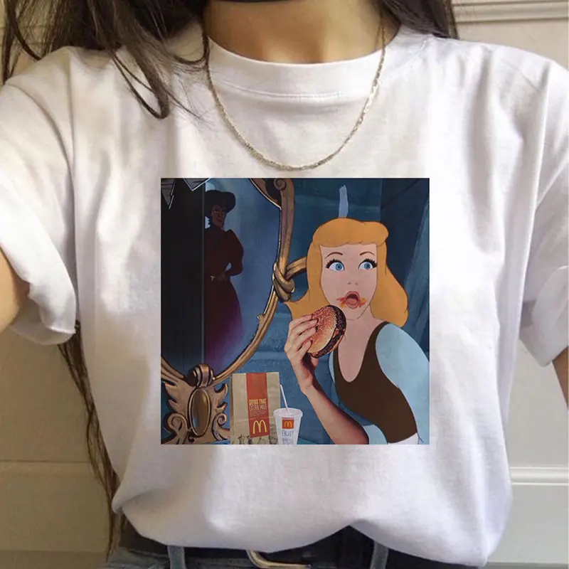 

2019 New Arrival Women's Cartoon Print Harajuku Streetwear T Shirt Femme O-Neck Punk Catton Plus Size T Shirt Women Tee Tops