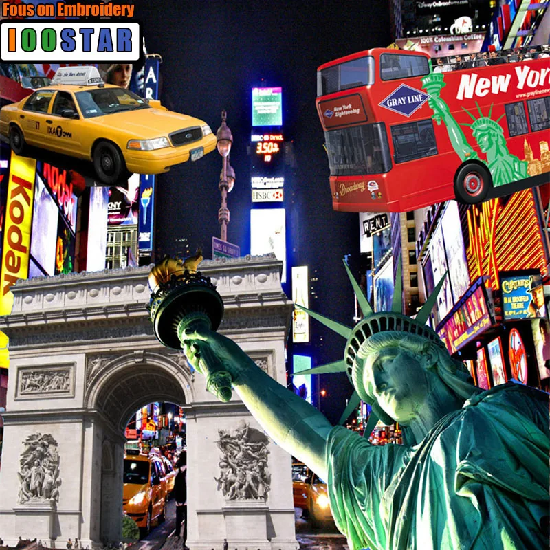 

Полноразмерная/круглая Алмазная 5D Вышивка «сделай сам», вышивка крестиком, Статуя Свободы, 3D Мозаика, стразы, Декор