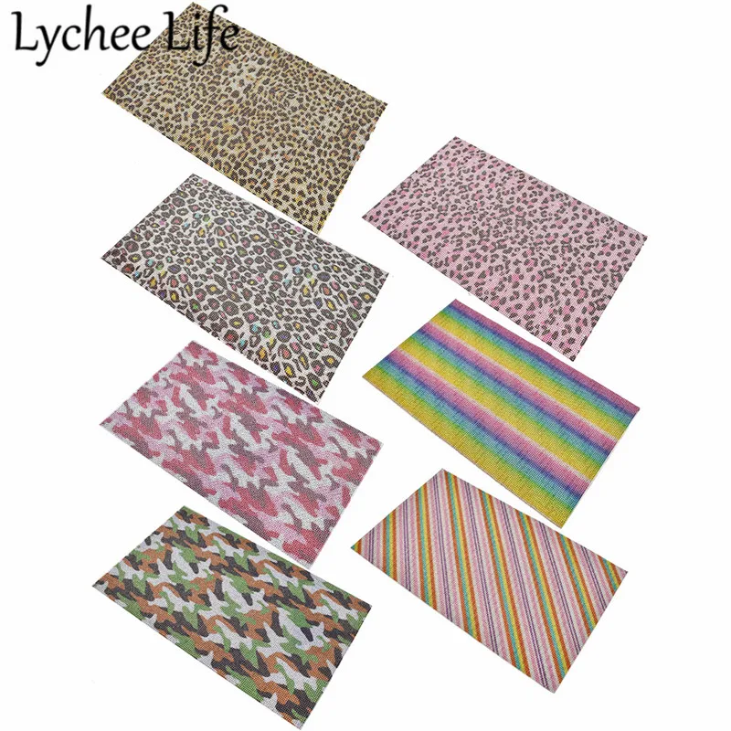 Личи Камуфляжный узор бриллиантовые наклейки красочные Leopard Cut Stick дрель DIY ручной