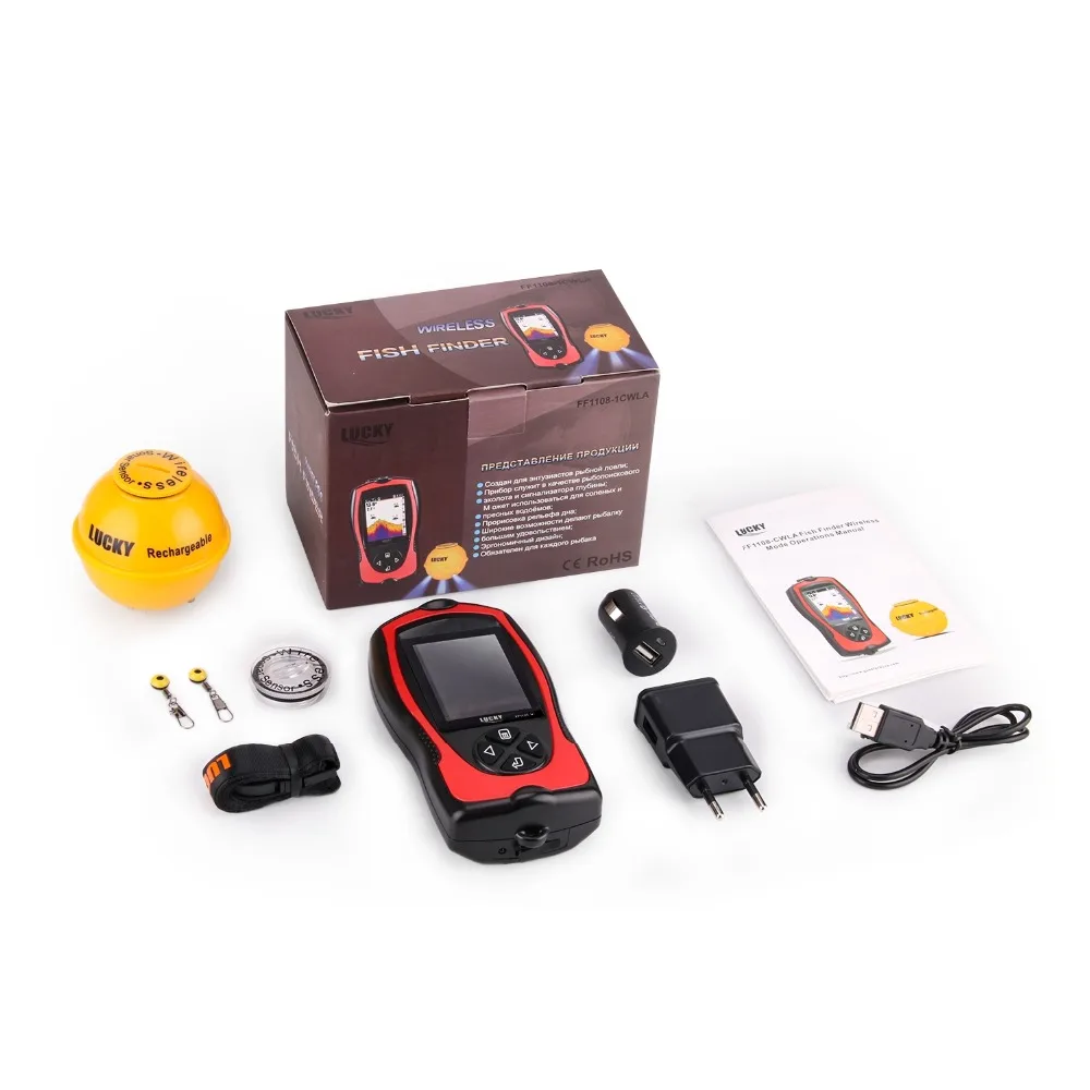 Findfish Echo sounder lucky sonar fishing alarm electronic for fishing locating fish sound wireless echo sounder camera for fishing (5)