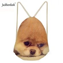 Jackhereluk/рюкзак с милым животным принтом Pomeranians, новые модные женские сумки на шнурке, дорожные пляжные спортивные сумки на плечо для девочек