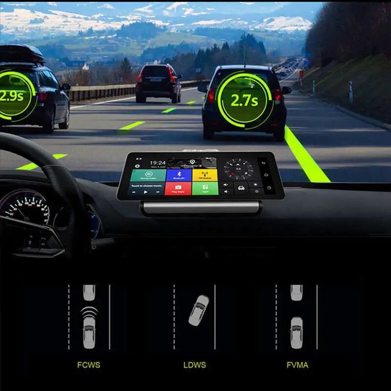 10 Inch 3G  4G Android Car DVR 1080P Video Camera GPS Navigation ADAS Full HD Camcorder Bluetooth WiFi Dual lens 20