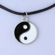 Moda colares preto e branco yin yang pingente para casais amante amizade unisex jóias presentes