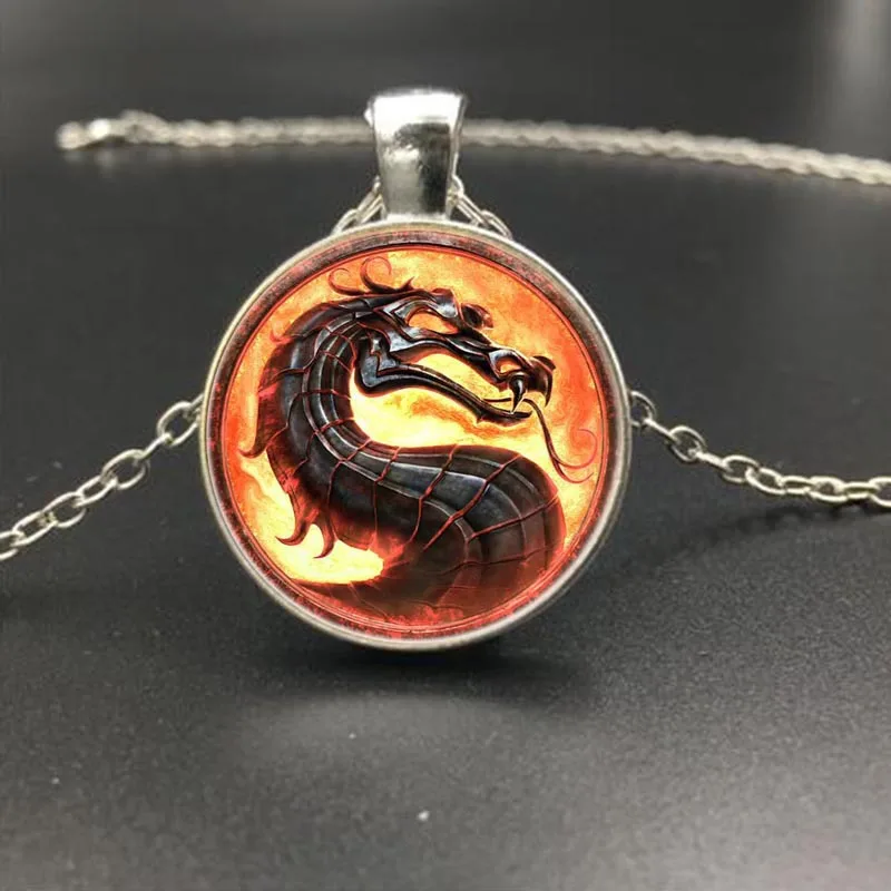 

Great Mortal Kombat keychain necklace Metal Keyring Pendant Figure toy