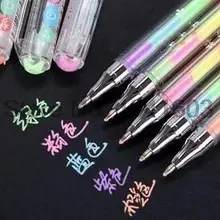 10 шт./партия, милая гелевая ручка в стиле мультфильма, акварельная меловая ручка для черной доски, скрапбукинг, корейские канцелярские принадлежности 049