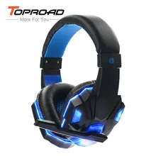 TOPROAD SY830MV наушники с глубокими басами, игровая стерео гарнитура с накладными ушами, повязка на голову, наушники с светильник для компьютера, ПК, геймера