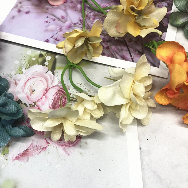 5 шт. высококачественная искусственная Гортензия, цветок для невесты, свадебное украшение, сделай сам, скрапбукинг, искусственные цветы