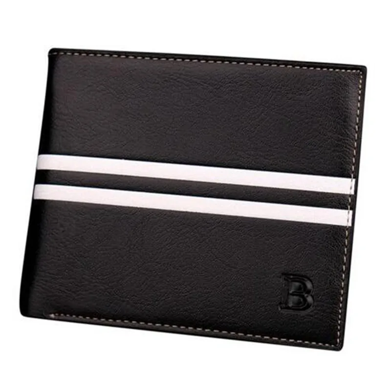 

Brand new Men's Wallet Short Skin Wallets Purses 2016 Fashion Faux Leather Money Clips Thin Wallet For Men carteira masculina
