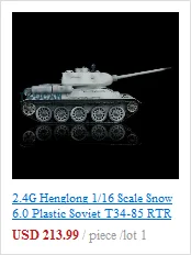 2,4G Henglong 1/16 весы 6,0 Пластик Ver советский T34-85 RTR радиоуправляемая модель танка 3909 TH12910