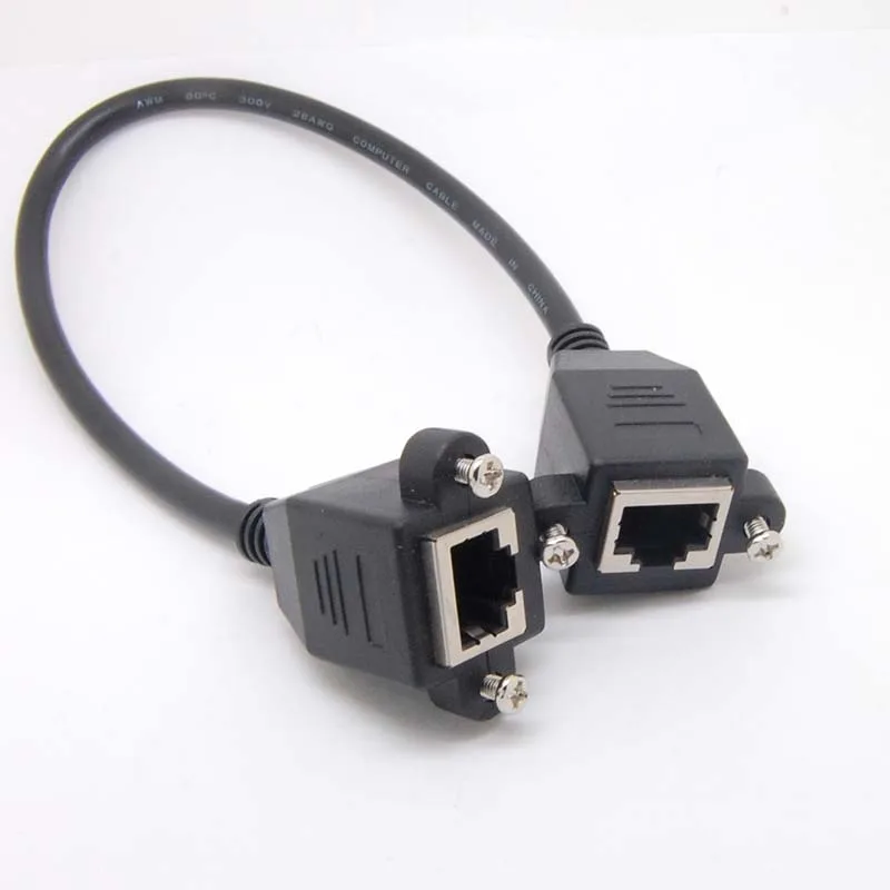 10 قطعة إيثرنت Lan الإناث إلى الإناث شبكة كابل RJ45 تمديد محول + 4 xscrew