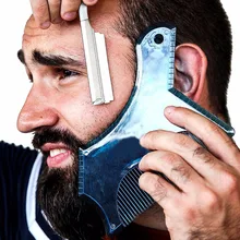 Инновационный дизайн инструмент для придания формы бороде инструмент для подравнивания формы шаблон руководство для бритья или трафарет с Полноразмерным гребнем для линейки