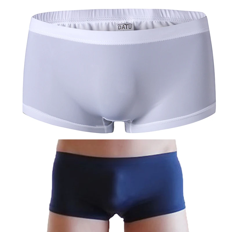 Sexy Mens Underwear New Design Hot Sale Sexy Ice Silk Seamless Boxers
