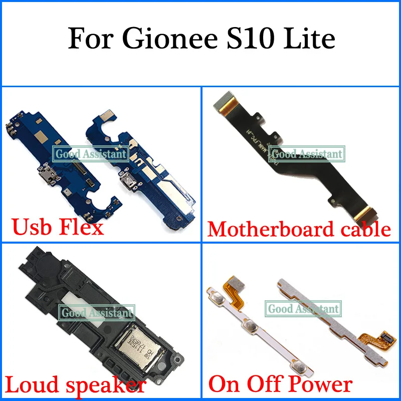 Гибкий usb-кабель для материнской платы GiONEE S10 Lite с громким динамиком для включения и выключения питания