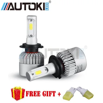 

Autoki S2 H4 H7 H13 H11 H1 9005 9006 H3 9004 9007 9012 COB LED Headlight 72W 8000LM Car LED Headlights Bulb Fog Light 6500K 12V