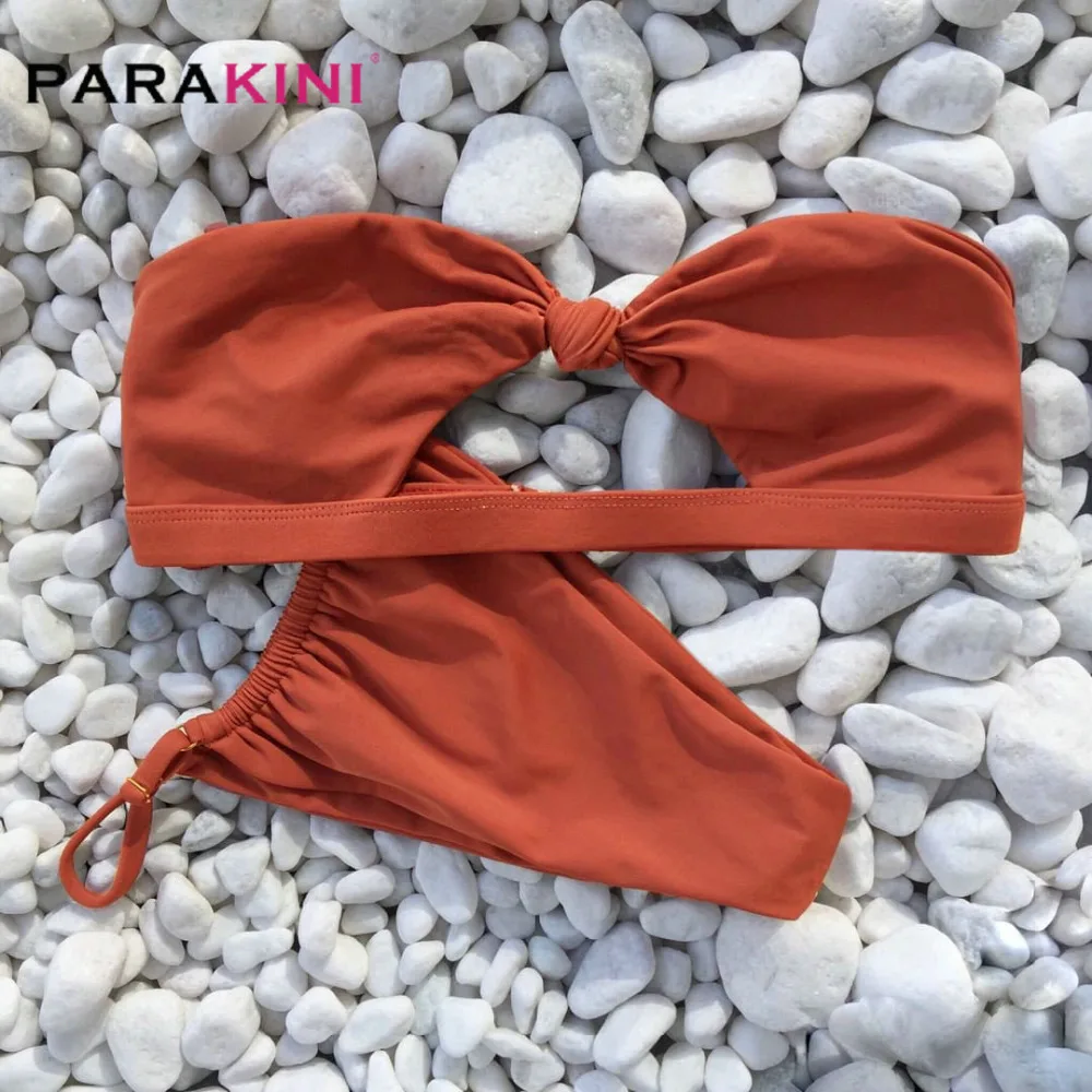 

PARAKINI Chest knot bikini 2019 Hollow out swimsuit women String Micro bikini Brazil swimwear female push up Bathing suit Bather