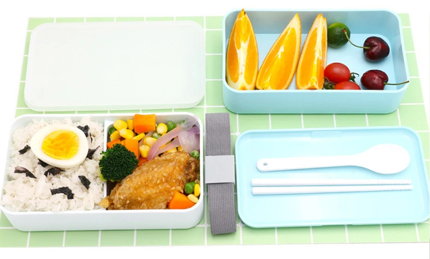 LIYIMENG 1200ml Double Layer Lunch Box Portable LunchBox For Kids Picnic Office Workers School Dinnerware Lunchbox BPA Free34
