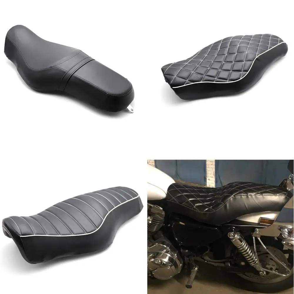 Motorcycle Black Driver Passenger Two Up Seat Sofa Seat Tour Seat