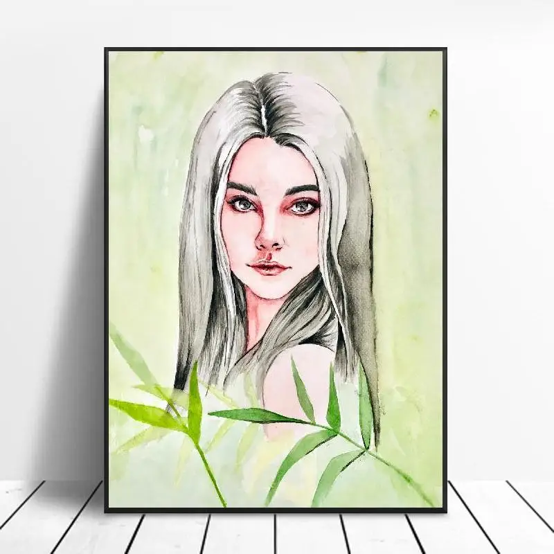 Watercolor figure abstract Painting Canvas poster Wall Art Pictures for Living Room Home