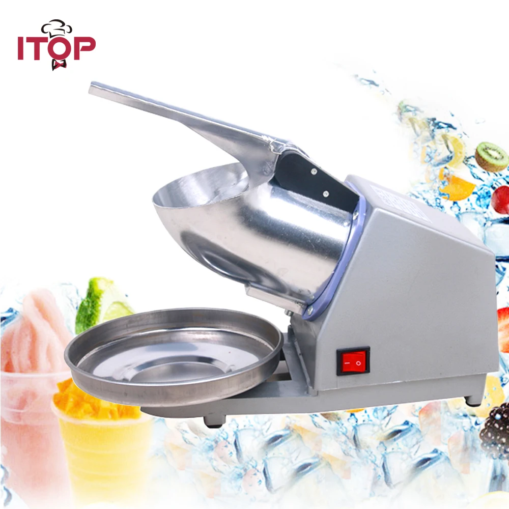 ITOP Commercial Manual Electric Ice Crusher Stainless Steel Ice