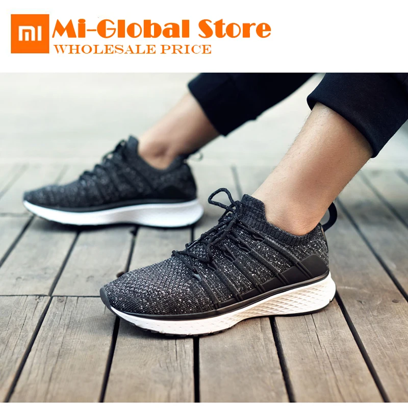 

Xiaomi Mijia Sports Shoes Sneaker 2 New Fishbone Lock System Uni-Moulding Techinique Elastic Knitting Vamp Smart shoes for man
