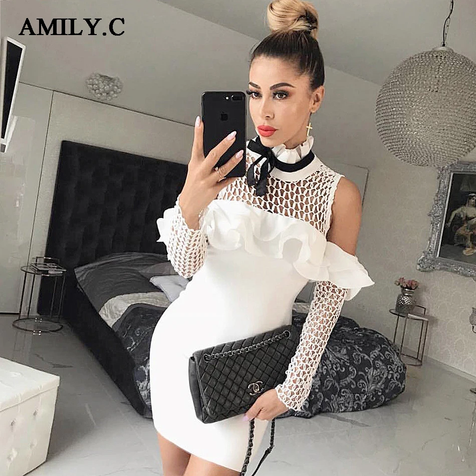 Seamyla-2018-Nova-Moda-Celebridade-Partido-Vestido-Mulheres-Branco-Preto-Escavar-Plissado-Vestido-Runway-Sexy-Clubwear_