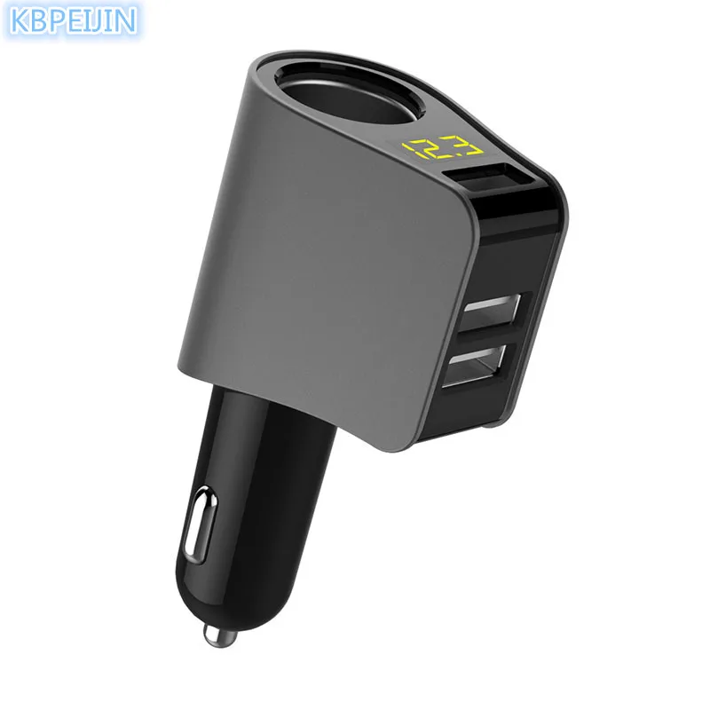 HO 3USB Car Charger Display Voltage Current LED detection for Hyundai elantra ix35 solaris accent i30 ix25 Accessories | Автомобили и