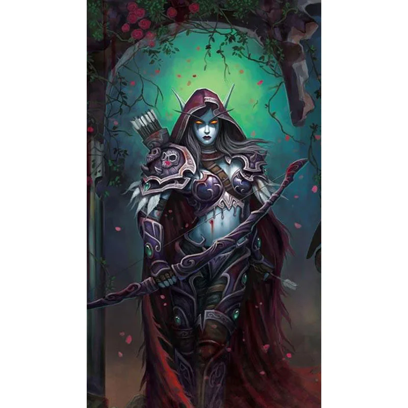 Алмазная 5D картина World of Warcraft Windrunner с полными квадратными стразами вышивка