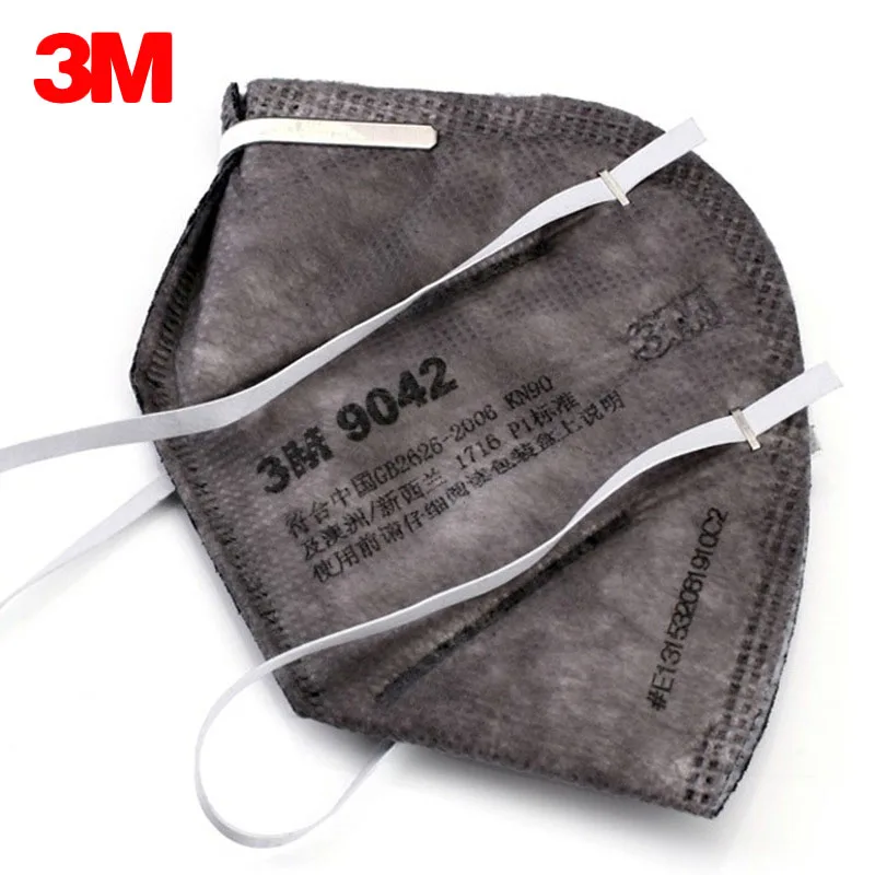 

25 pcs/lot 3M 9042 Dust Mask KN90 Anti Organic Vapor and Particle Respirator Activeted Carbon Masks For Paint Welding Mining