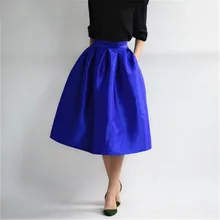 Летняя длинная юбка для женщин Осень 7XL плюс размер бальное платье однотонные красные вечерние винтажные плиссированные макси юбки