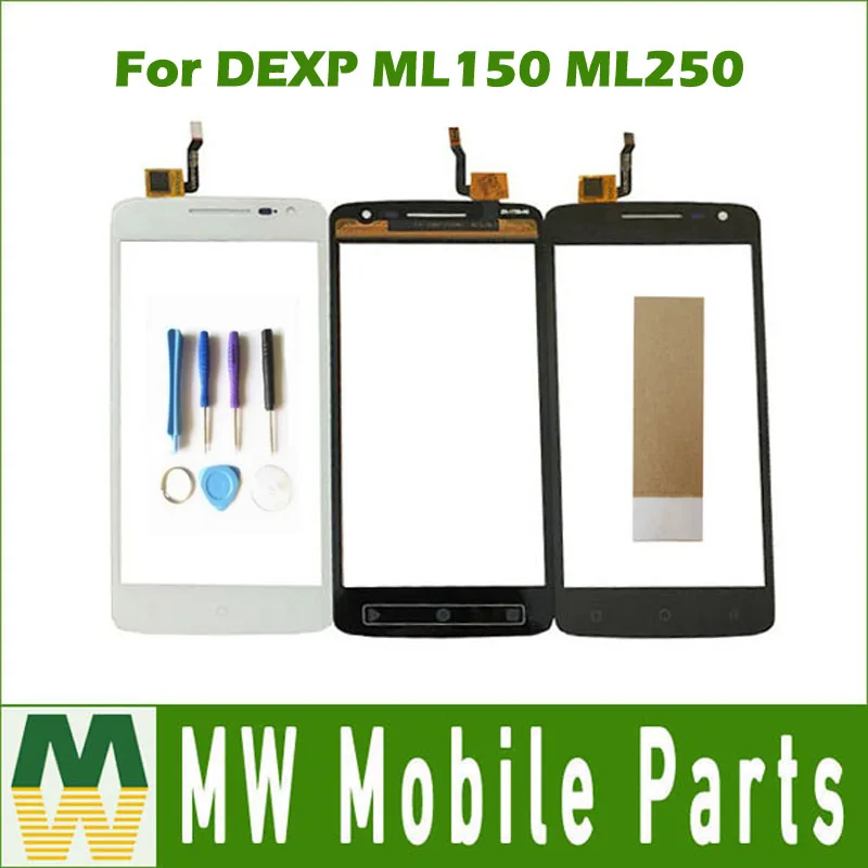 Сменный сенсорный экран для DEXP Ixion ML150 ML250 5 дюймов черно белый цвет с лентой и